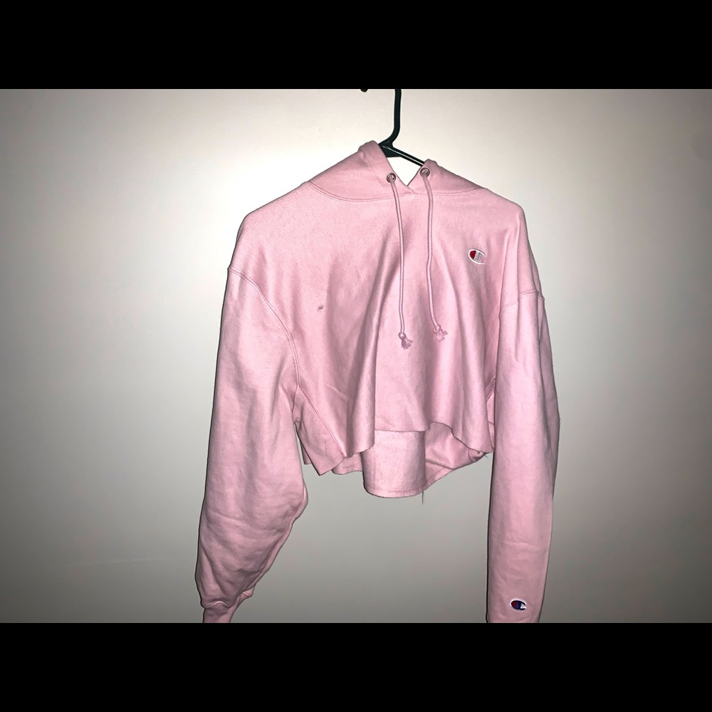 Cut off, hood fit Champion hoodie